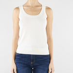 Top Panna in misto cotone e seta SP5NT001 1041 ICONA 
