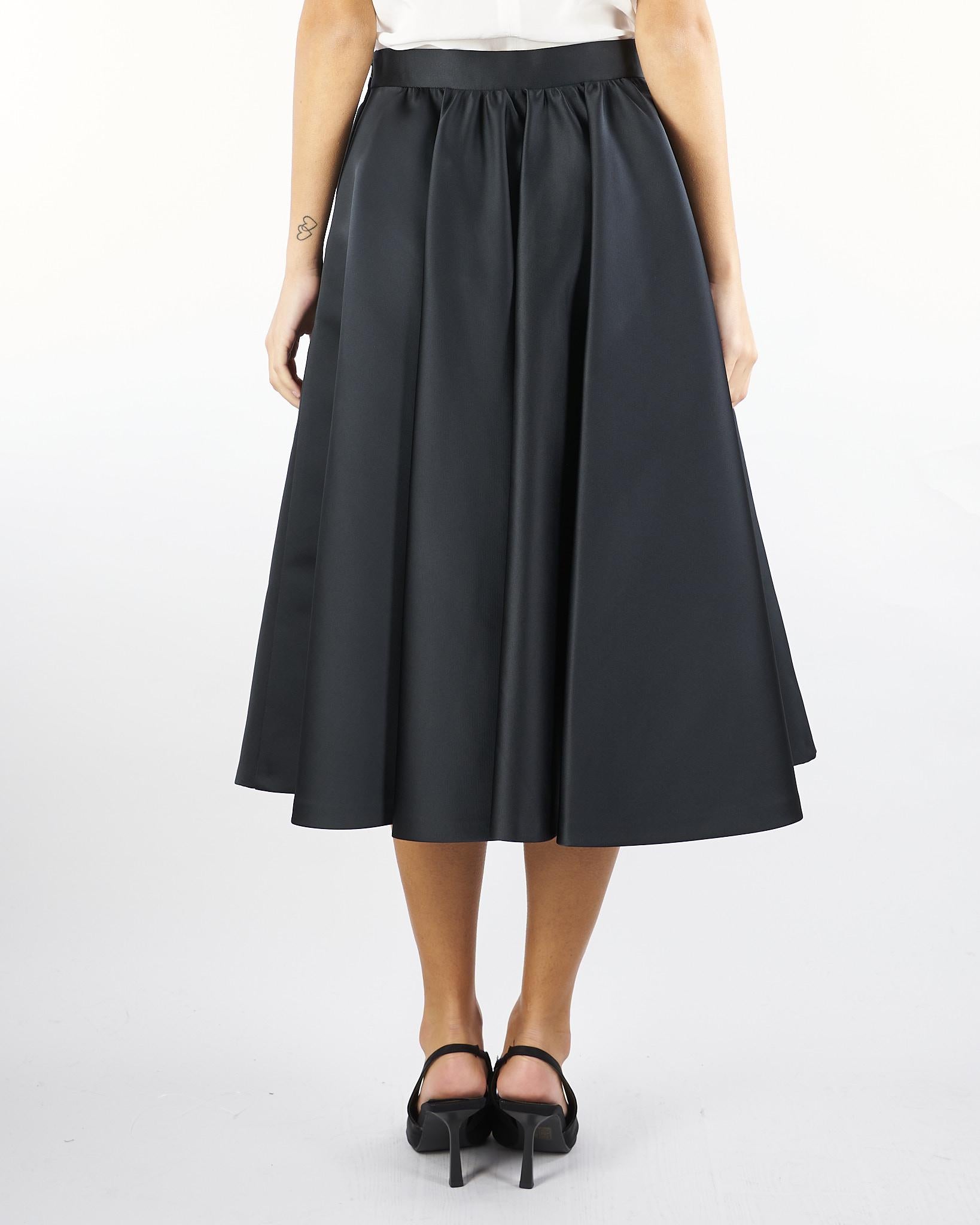 Gonna Nero a corolla in duchesse FARNETO 2 MAX MARA STUDIO 