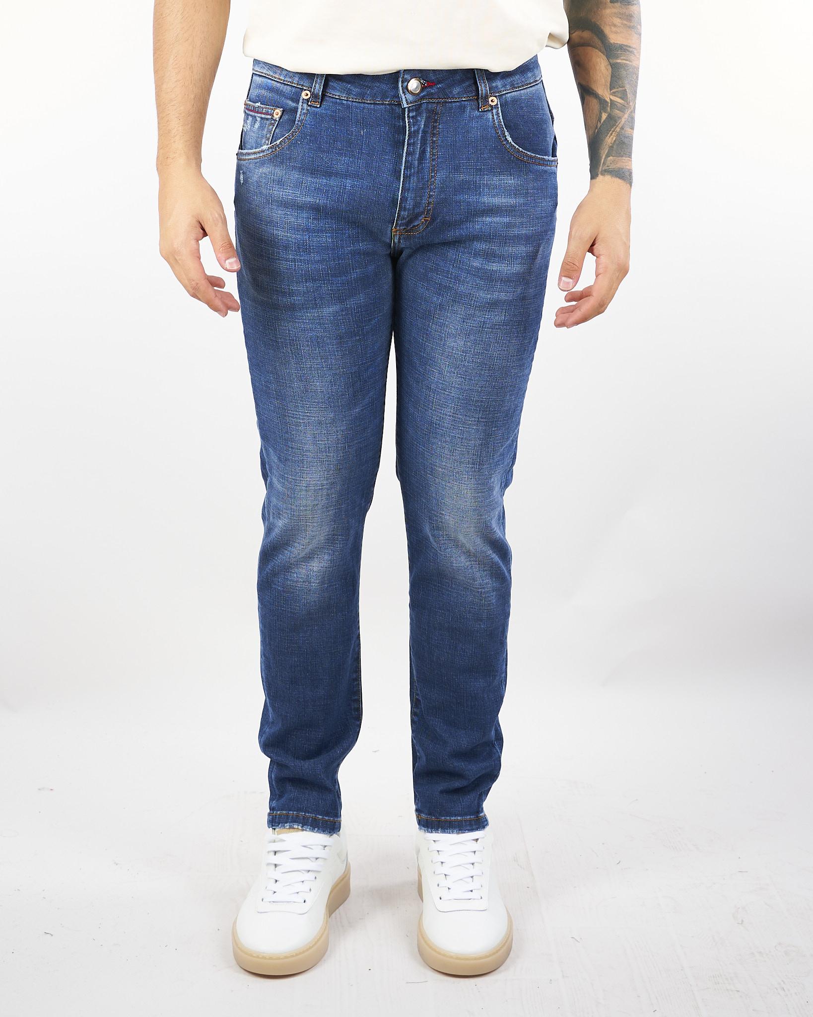 Jeans in denim con cinque tasche ROCCOVINTAGEC074D139 752 CAMOUFLAGE 