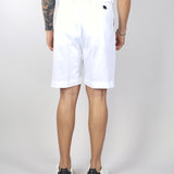 Bermuda Bianco in cotone con elastico in vita