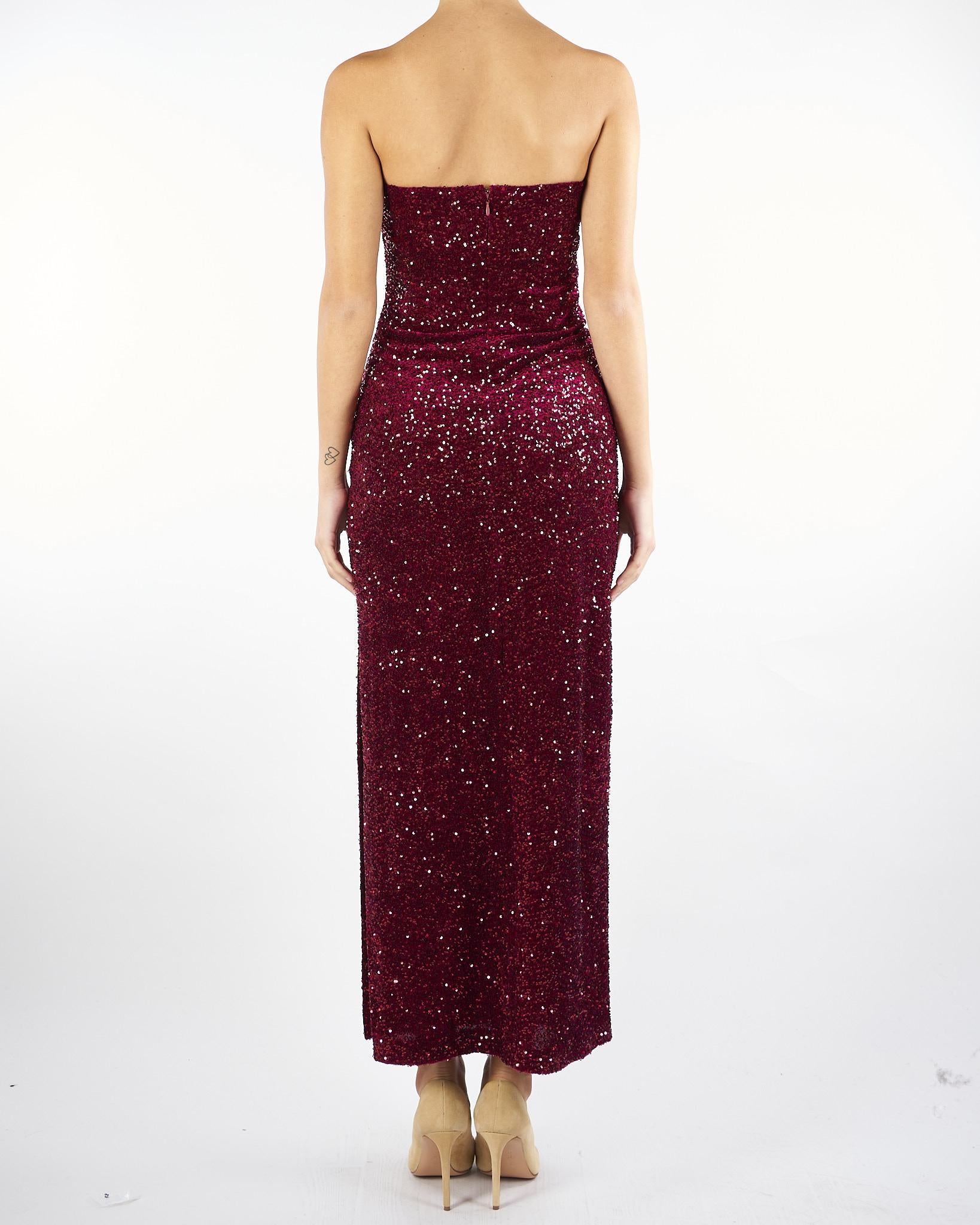 Abito Bordeaux in paillettes ACTMN1263AB4063 85 ACTUALEE 