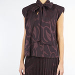 Camicia jacquard Bordeaux con fiocco RI9SB13 85 ANGELA DAVIS 