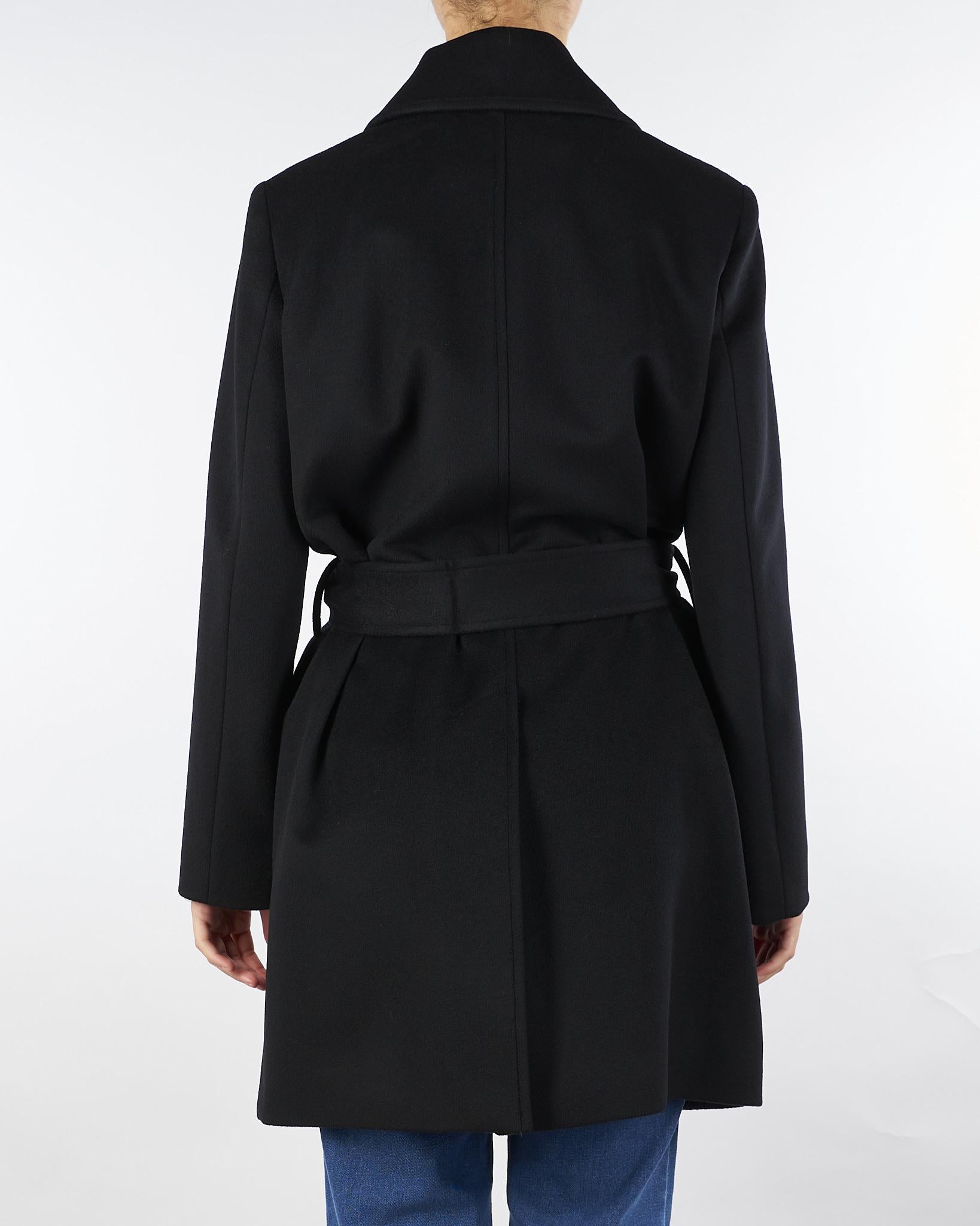 Cappotto Nero in pura lana e cashmere ERSILIA 3 MARELLA 