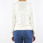 Cardigan Milk-Silver in lana con cristalli MK26B56E2 EH9 ELISABETTA FRANCHI 