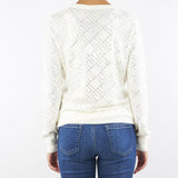 Cardigan Milk-Silver in lana con cristalli MK26B56E2 EH9 ELISABETTA FRANCHI 