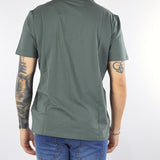 T-shirt Verde con ricamo logo al fondo