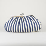 Pasticcino Bag Blu-Bianco  large in cotone a righe WKACACHI 3 MAX MARA WEEKEND 