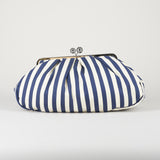 Pasticcino Bag Blu-Bianco  large in cotone a righe WKACACHI 3 MAX MARA WEEKEND 