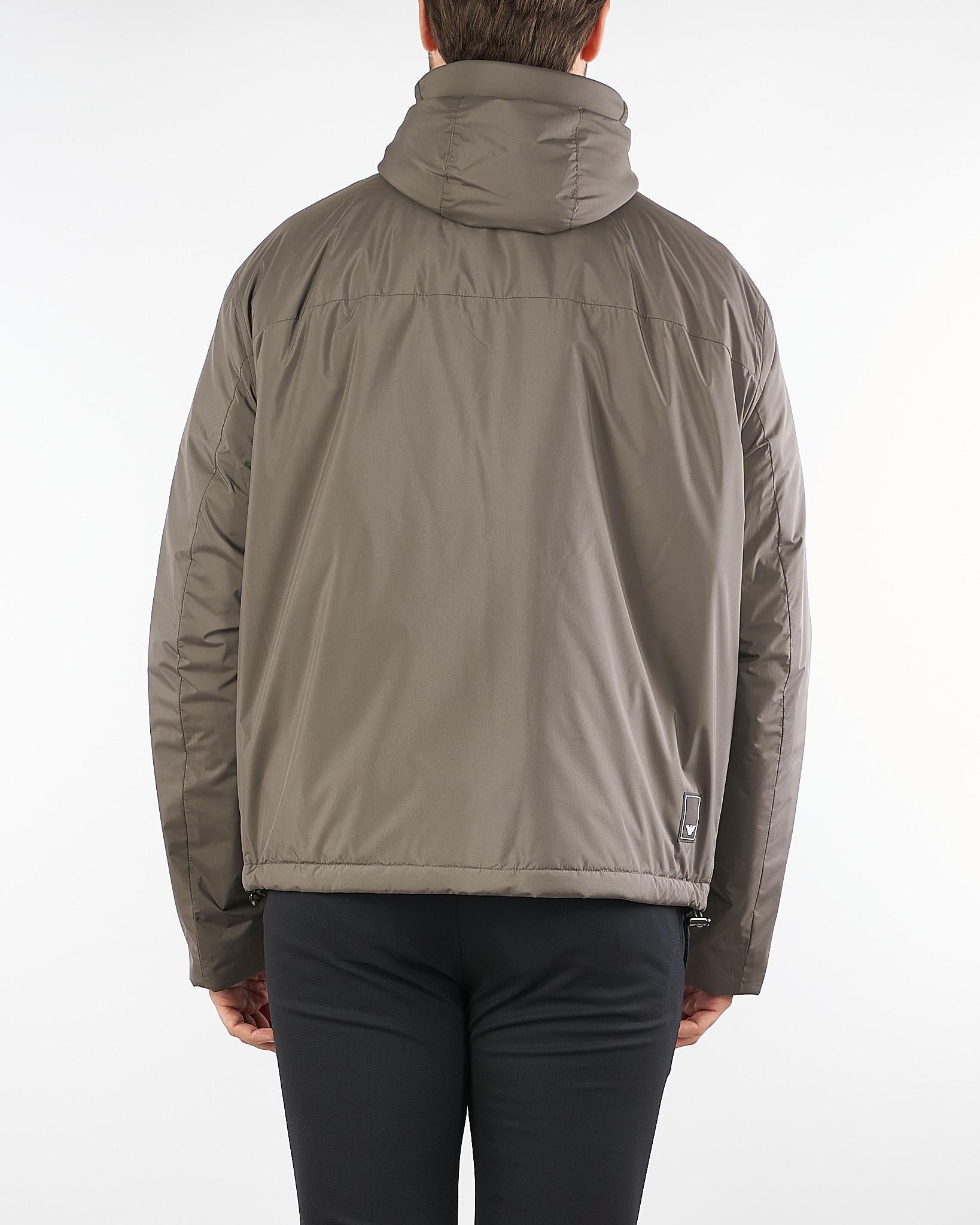 Giubbotto Fango con cappuccio in nylon EM003042AF18503 U8143 EMPORIO ARMANI 