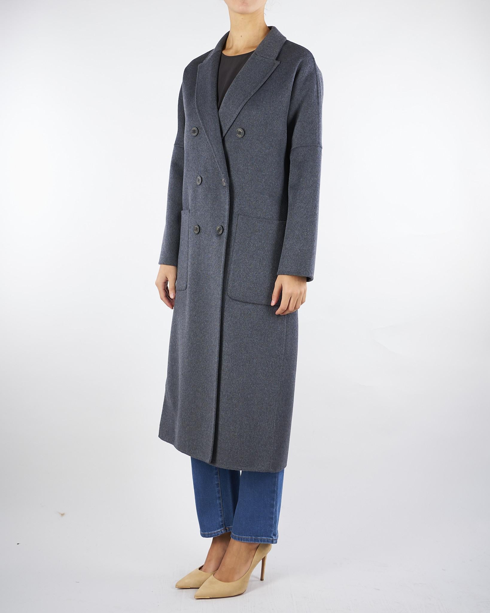 Cappotto Antracite Doppiopetto Basic Lungo TF0001 195 VICOLO 