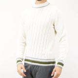 Maglia jacquard con profili a contrasto Ungaro