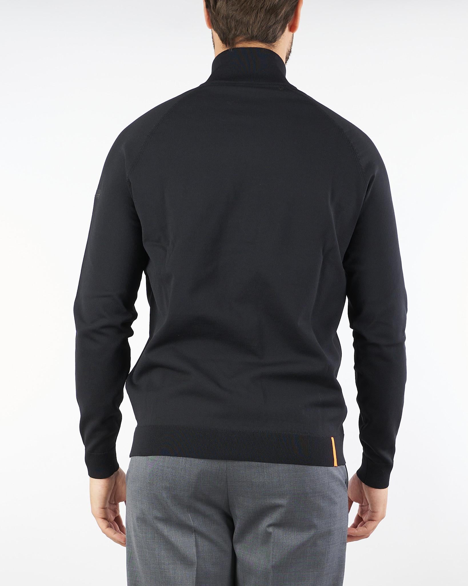 Maglia Nero Amos Cotton Full Zip Knit W25121 10 RRD 