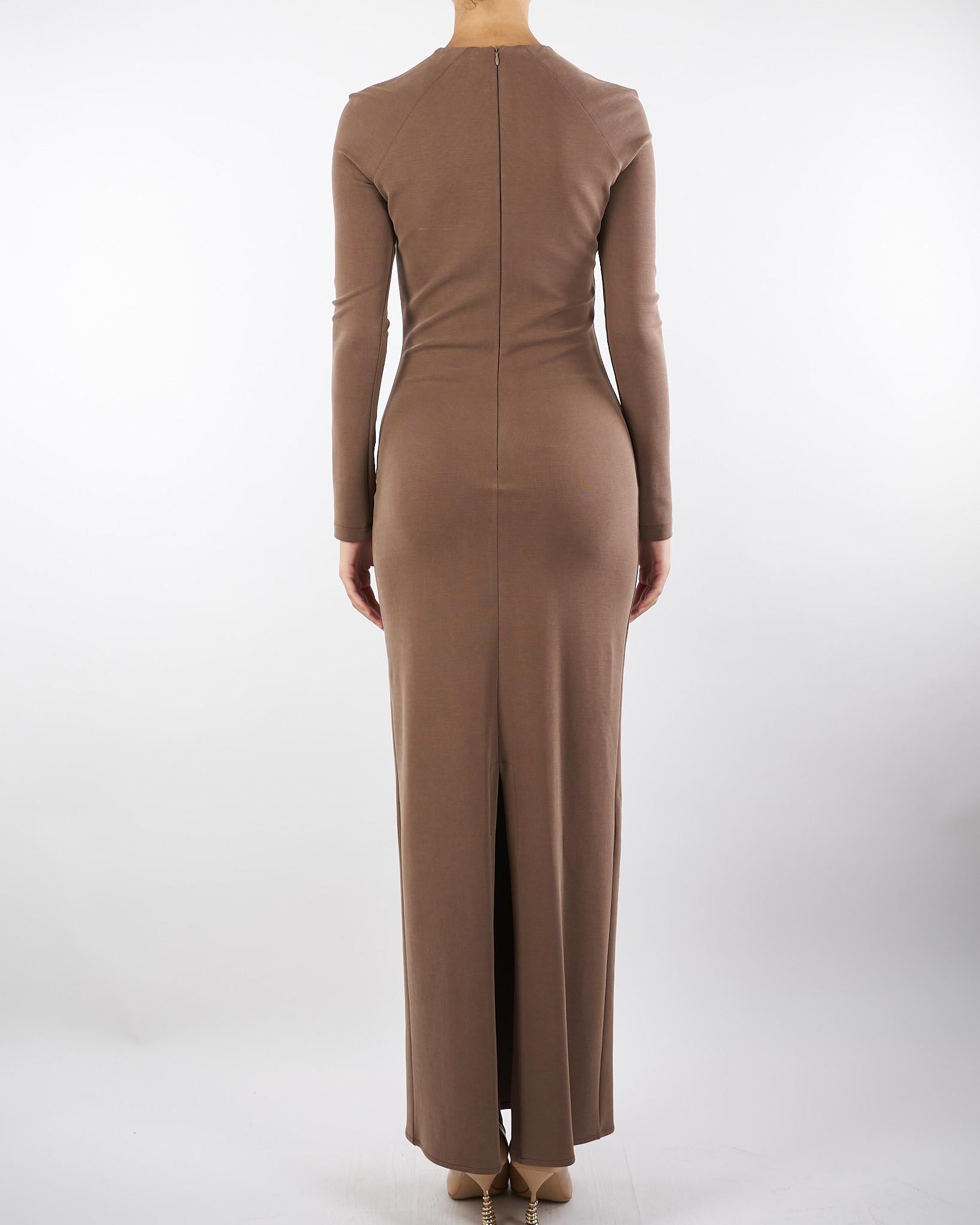 Abito Marrone con dettaglio gioiello AB259 80 BOHEMIAN VI 