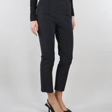 Pantaloni Nero in tessuto tecnico bielastico con cintura PA13261E2 110 ELISABETTA FRANCHI 