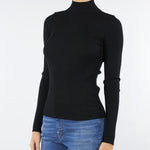 Maglia lupetto Nero a coste TP3243 6 TWIN SET 