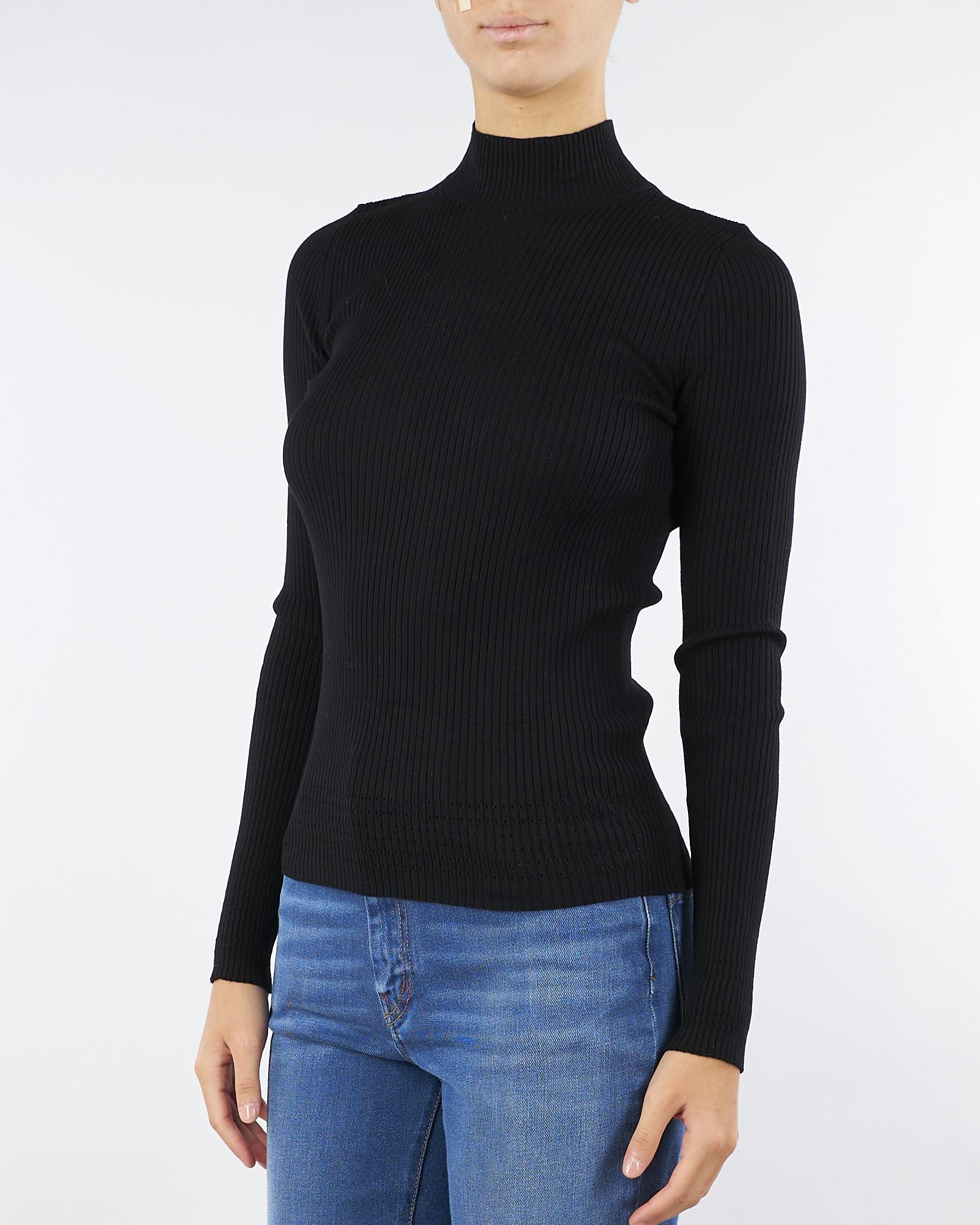 Maglia lupetto Nero a coste TP3243 6 TWIN SET 