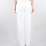 Jeans dritto Avorio in bull di cotone con accessori gold PJ25D61E2 360 ELISABETTA FRANCHI 