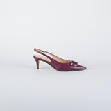 Décolleté Bordeaux sling back con Oval T<BR/> TCP030 5609 TWIN SET 