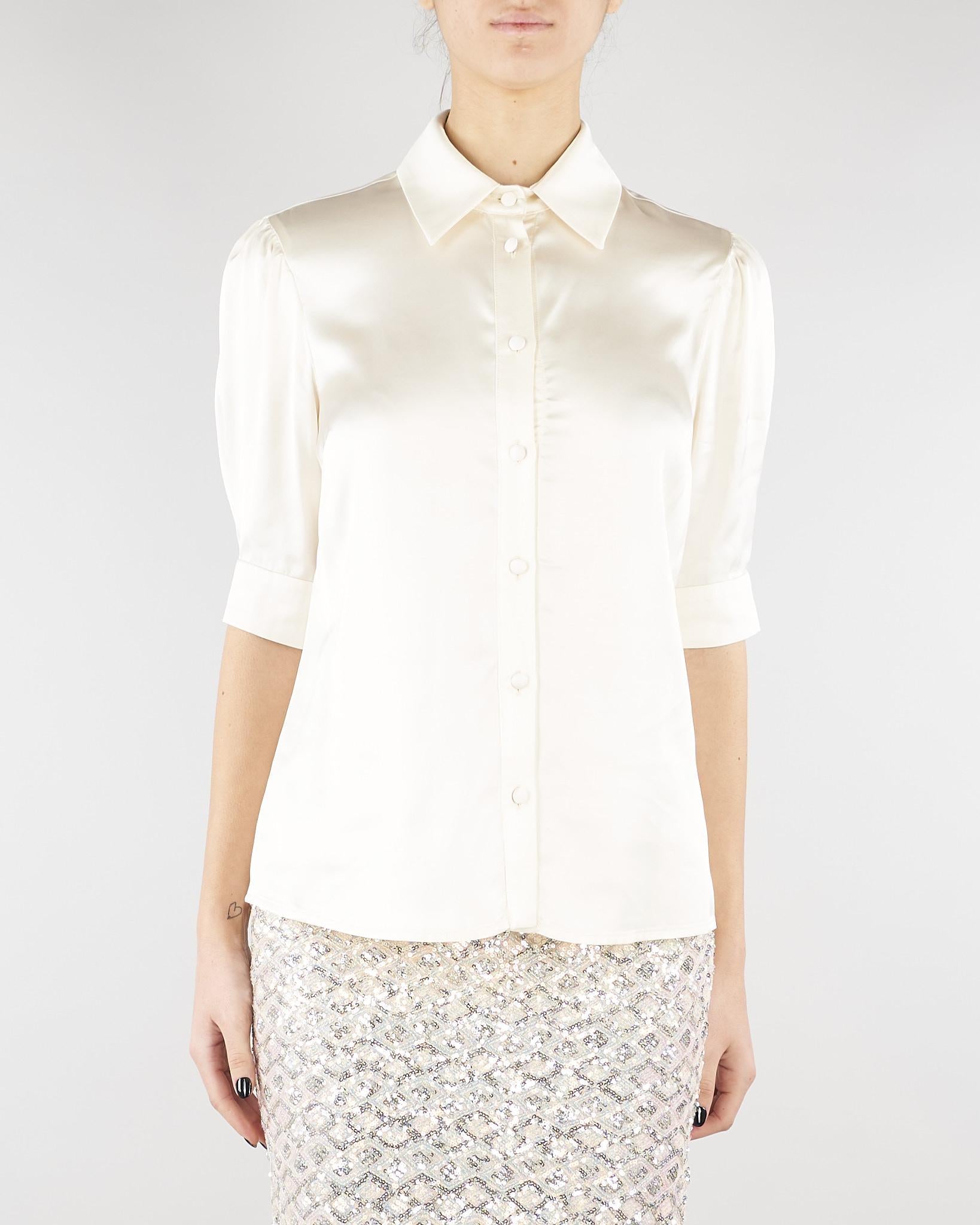 Camicia Vaniglia in raso ACT45029CA621 202 ACTUALEE 
