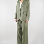 Blazer Verde con bordi sfrangiati TAB0049 17 VICOLO 