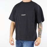 T-shirt Nero Oversize con stampa logo F5PKUATH177 110 A PAPER KID 