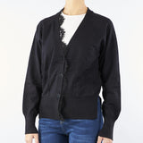 Cardigan Nero con inserti in pizzo NS241 99 NO SECRETS 