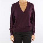 Maglia Merlot in pura lana, seta e cashmere con scollo a V MK34S57E2 EA4 ELISABETTA FRANCHI 
