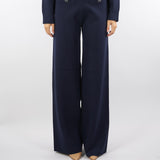 Pantaloni Blu in maglia con bottoni gioiello RF5260MA41R 93812 BLUGIRL 
