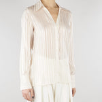 Camicia Champagne con texture a righe PBPDONNOLA 1 PENNY BLACK 