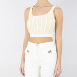 Top in viscosa con micro rouches