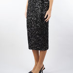 Gonna Nero in paillettes RENNES 1 MARELLA 