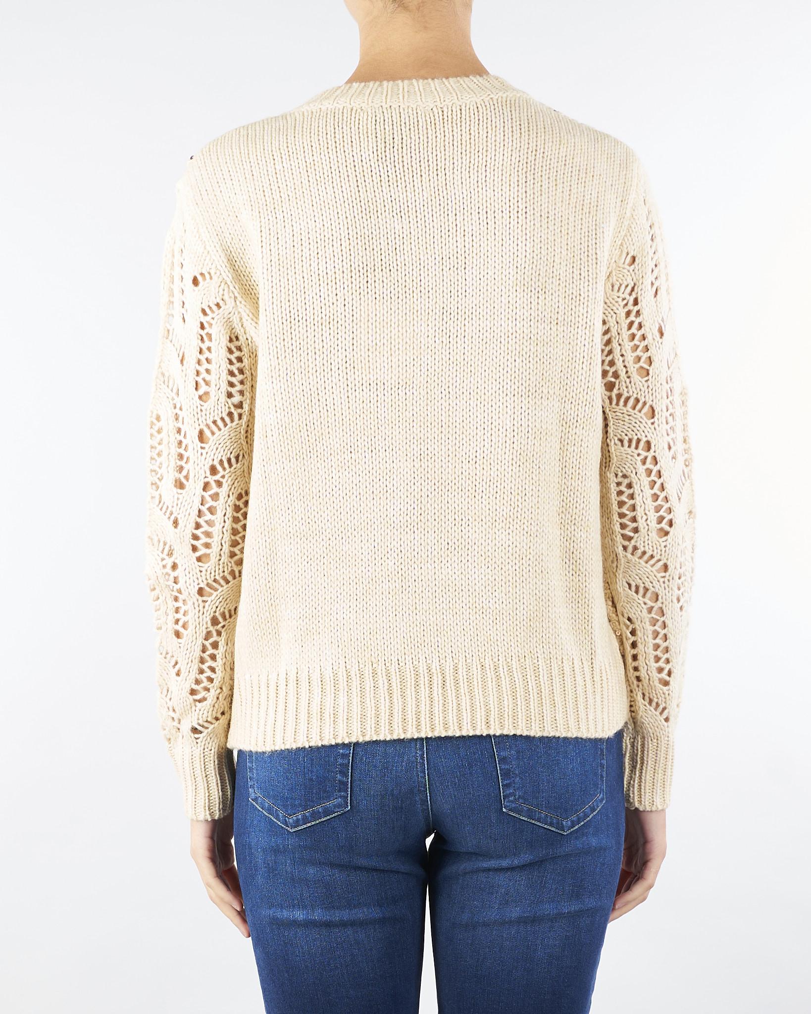 Maglia Cammello con ricamo crochet NS246 70 NO SECRETS 