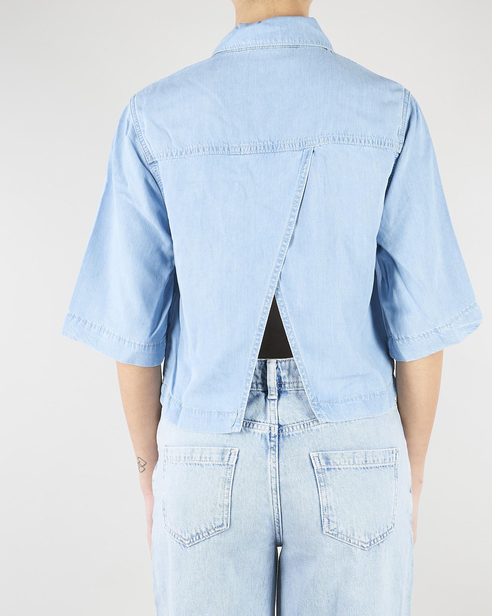 Camicia Boxy in denim lyocell RA6078D5049 77564 BLUGIRL 