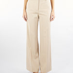 Pantalone Beige palazzo in lana VISIVO 9 MAX MARA WEEKEND 