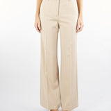 Pantalone Beige palazzo in lana VISIVO 9 MAX MARA WEEKEND 