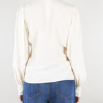 Blusa Panna in crêpe de Chine con volant TP2073 59 TWIN SET 