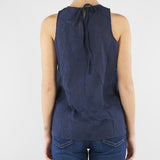 Top Blu in mussola ricamata PBBPOLIS 3 PENNY BLACK 