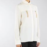 Camicia in misto seta con frange gold Simona Corsellini