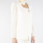 Giacca Barnet Avorio con fiore e maniche velate BARNET 4 NENETTE 