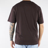 T-shirt Marrone in cotone con logo TH7318 3LA LACOSTE 