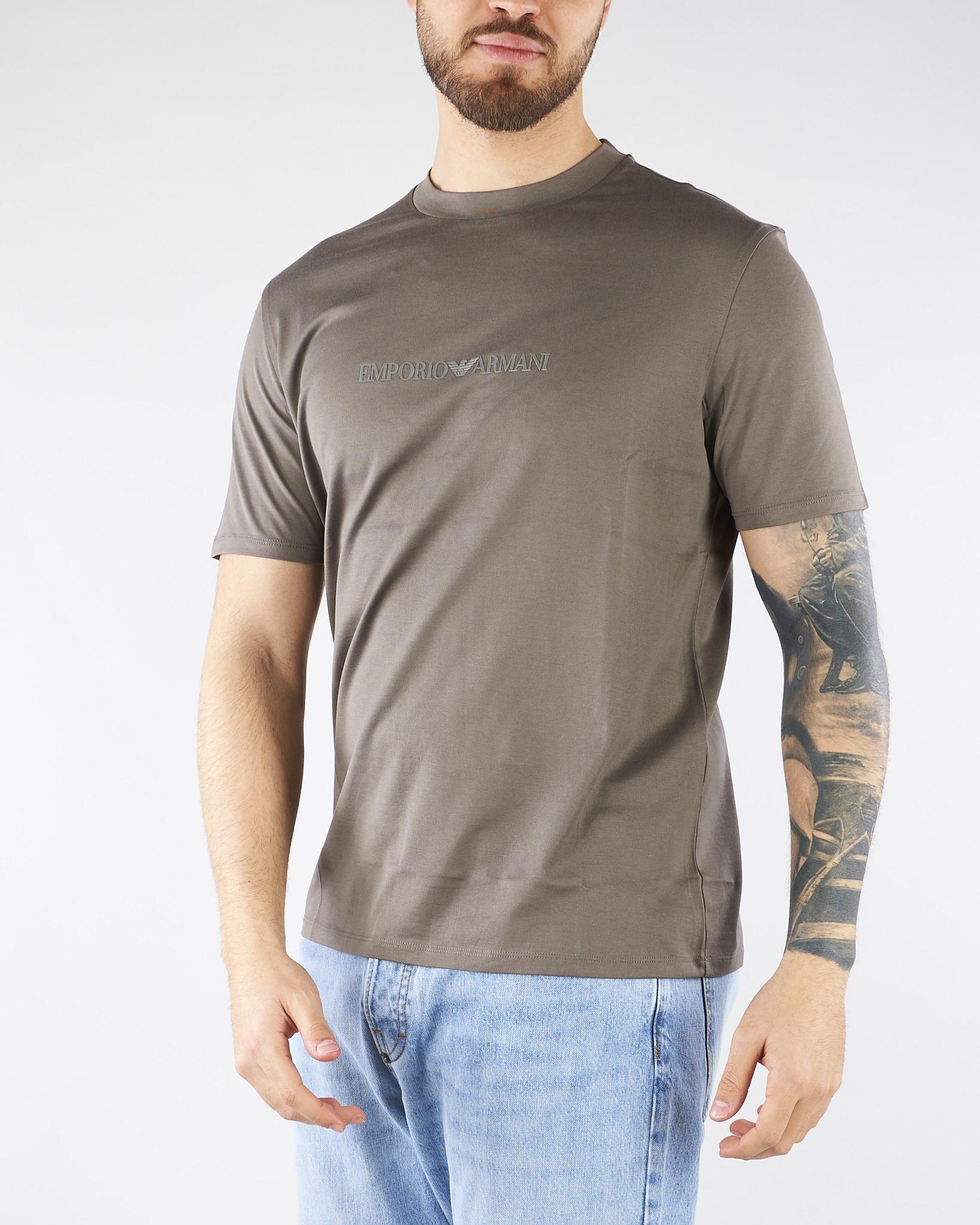 T-shirt Fango in jersey Pima con logo EM004583AF13669 M8361 EMPORIO ARMANI 