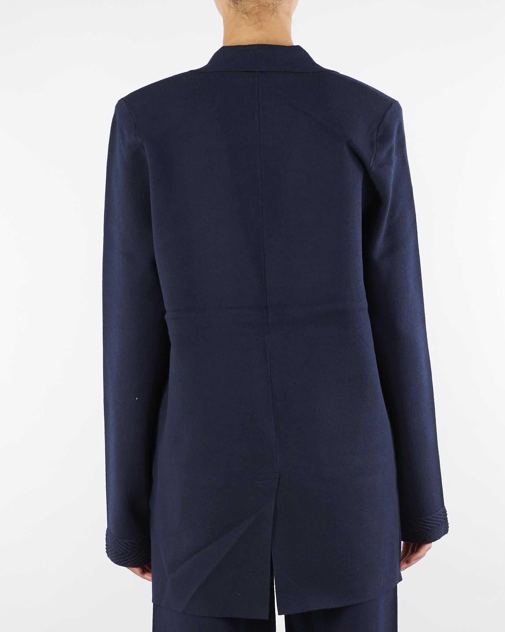 Giacca Blu in maglia con bottoni gioiello RF5281MA41R 93812 BLUGIRL 