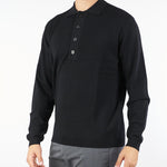 Maglia Polo Nero in pura lana L1MFW25266736 D001 LOW BRAND 