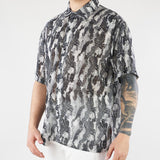 Camicia Nero-Bianco a fantasia HTEM220802 124 ACUPUNCTURE 