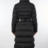 Piumino Nero in tessuto vela jacquard PI84D56E2 110 ELISABETTA FRANCHI 