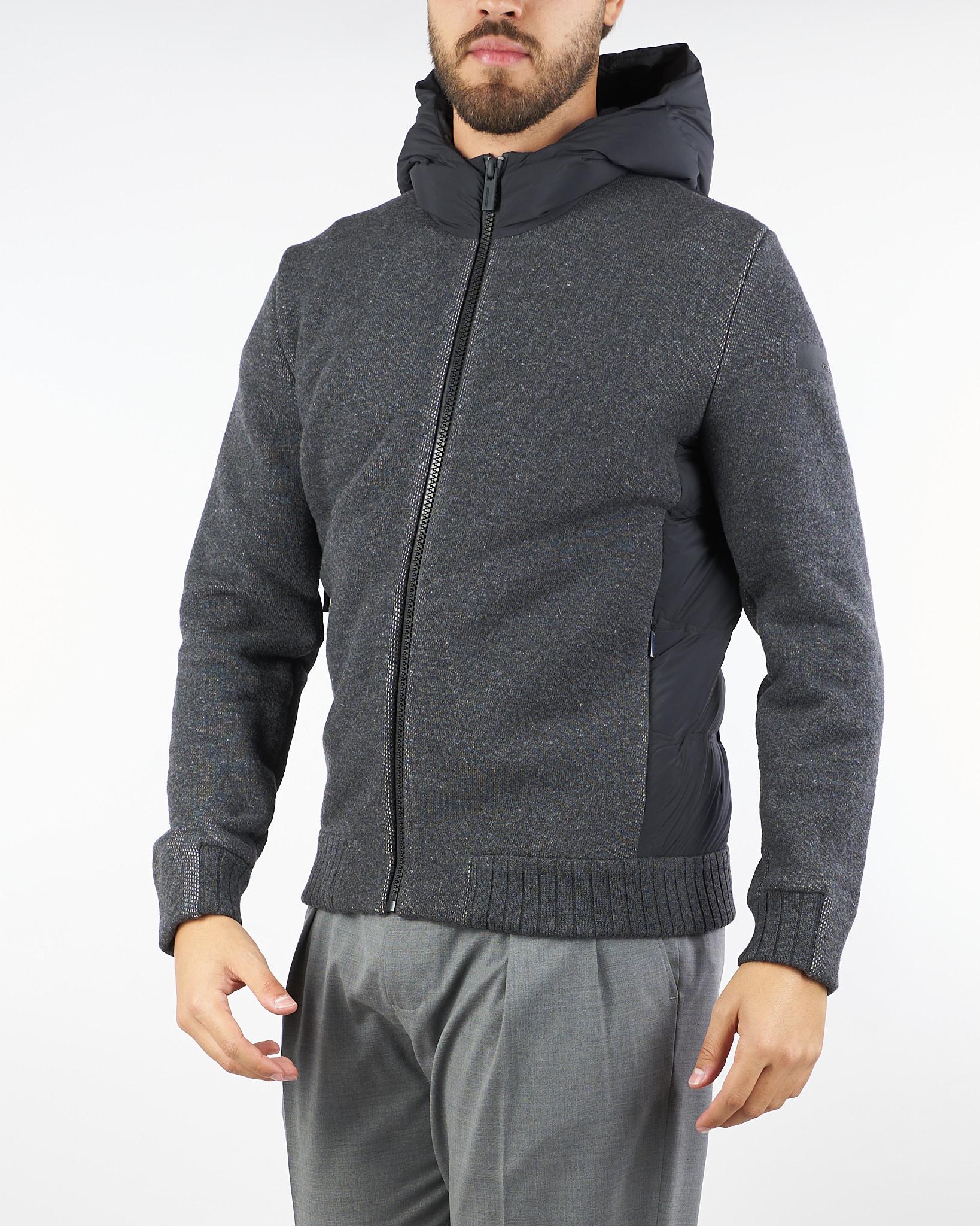 Giubbotto Antracite Woolharrd Duck Hood Zip Soft Jkt W25188 10 RRD 