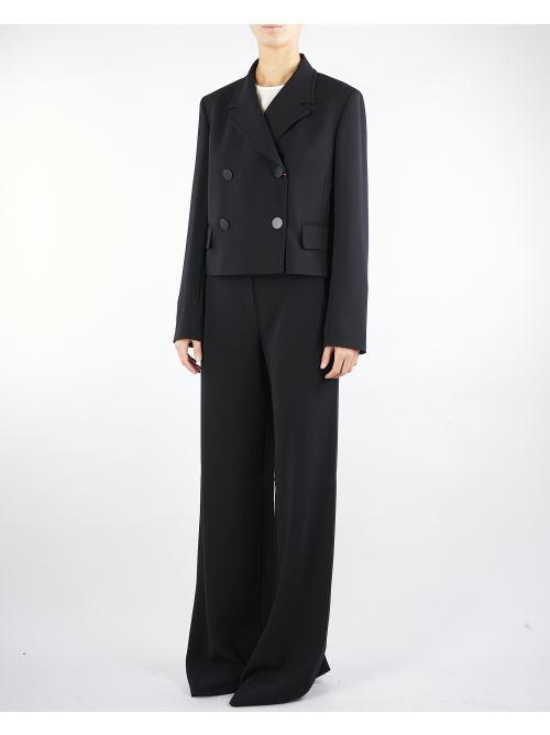 Pantalone nero largo in cady JEZ 1 MAX MARA STUDIO 