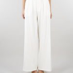 Pantalone Bianco wide leg con elastico SS260084 1 ELEH 