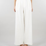 Pantalone Bianco wide leg con elastico SS260084 1 ELEH 