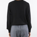 Maglia Nero in pura lana, seta e cashmere con scollo a V MK34S57E2 110 ELISABETTA FRANCHI 